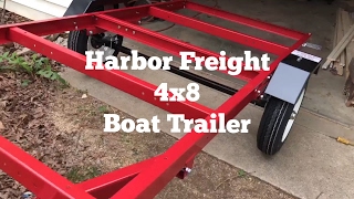 Harbor Freight 4 x 8 Trailer  Boat Trailer [upl. by Jenks]