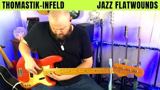 THOMASTIKINFELD Jazz Flat Wound Bass Strings Review [upl. by Ecila]