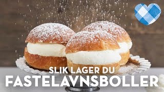 Fastelavnsboller med vaniljekrem toppet med et fresht melisdryss  TINE Kjøkken [upl. by Dutch]