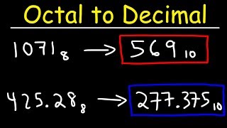 Octal to Decimal Conversion [upl. by Darell]