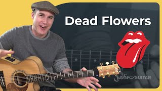 Dead Flowers Guitar Lesson  The Rolling Stones [upl. by Kcirddec784]