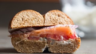 Simple Lox amp Bagel Recipe  SAM THE COOKING GUY [upl. by Aytida]