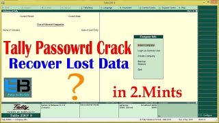 Crack Tally Password Recover Tally Password [upl. by Odille]