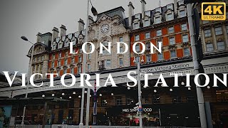 London Victoria Station Walk Through England 4K [upl. by Lalittah]