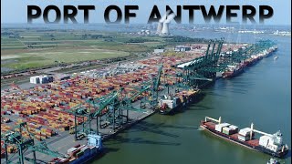 Port of Antwerp  Deurganckdok  Drone  4K [upl. by Noemys]