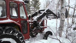 Volvo BM buster 400 plowing snow Sweden [upl. by Lauder]