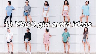 HOW TO DRESS LIKE A VSCO GIRL  10 VSCO GIRL OUTFITS [upl. by Acissey]