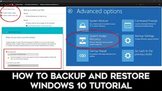 How to Use System Image Backup and Restore in Windows 10 Tutorial [upl. by Niddala]