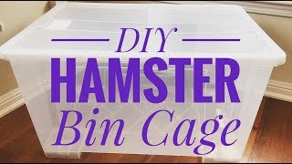 DIY HowTo Make a Hamster Bin Cage [upl. by Devan]