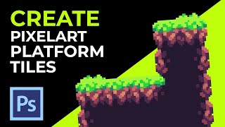 How to Create Pixel Art Platform Tiles  Photoshop Tutorial [upl. by Brozak854]