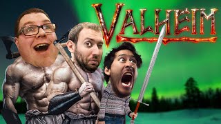 BEING VIKINGS w FRIENDS  Valheim [upl. by Drallim]