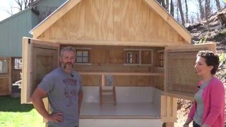 Customer Walkthrough with a Custom Chicken Coop [upl. by Aihsekel]