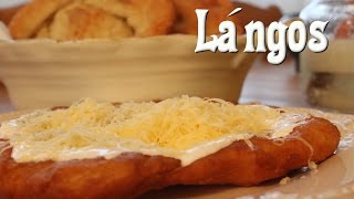 Lángos Fried Dough Hungarian Street Food [upl. by Sara]