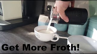 How to Get More Froth from Your Nespresso Coffee Aeroccino  Nespresso tips and help [upl. by Bowler]