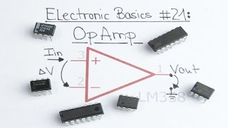 Electronic Basics 21 OpAmp Operational Amplifier [upl. by Sinnel]