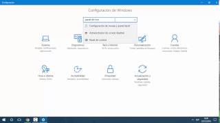 En Windows 10 donde esta el panel de control [upl. by Nailimixam]