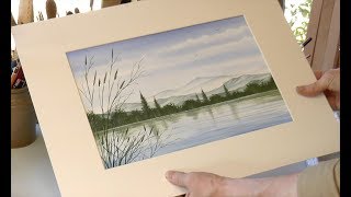 A 30 Minute Watercolour Painting a Mountainside Lake [upl. by Nanaj538]