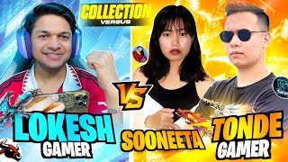 Lokesh Gamer Vs Tonde Gamer amp Sooneeta Best Collection Battle Free Fire Max [upl. by Ressler]