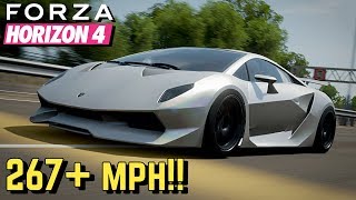 FORZA HORIZON 4  267 MPH Lamborghini Sesto Elemento Setup [upl. by Ariel]