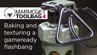 Marmoset Toolbag 4 Beginners Tutorial  Baking amp Texturing a game ready Flashbang [upl. by Faustus]