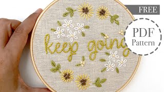 Easy embroidery letters  Free pattern [upl. by Eitnom769]