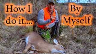 How To Gut A Deer in the Field by Yourself Quick Clean Easy [upl. by Chapa]