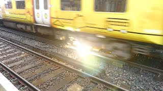 Merseyrail 507 009 making arcs at Birkdale station [upl. by Ashia]