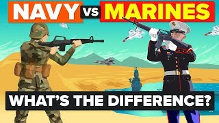 US Navy vs US Marines  Whats The Difference amp How Do They Compare  Army  Military Comparison [upl. by Hewet103]