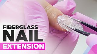 Fiberglass Nail Extension  Simple Pastel Almond Nails [upl. by Celisse]