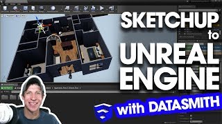 IMPORT SKETCHUP FILES TO UNREAL ENGINE with Datasmith [upl. by Euphemie990]