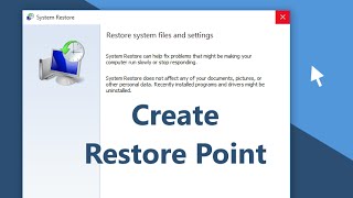 Windows 10  How to Create a System Restore Point [upl. by Lubba]