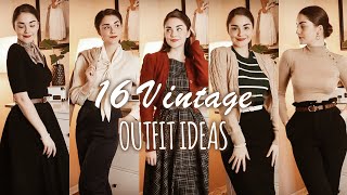 16 VINTAGE OUTFIT IDEAS for Autumn amp Winter  Lookbook [upl. by Gonyea107]