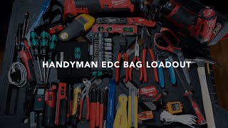 HANDYMAN TOOL BAG EDC  Milwaukee Packout 10quot Tote Loadout [upl. by Hayse]