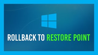 How to Easily rollback to a System Restore point in Windows 10 [upl. by Akers]