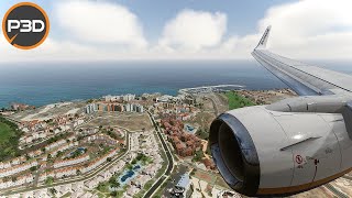 P3D V5 Flying the PMDG 737  Edinburgh  Tenerife [upl. by Marrissa713]