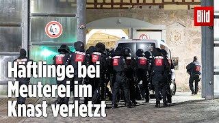 Gefängnismeuterei Polizei stürmt Knast in Thüringen  JVA Untermaßfeld [upl. by Lebam]